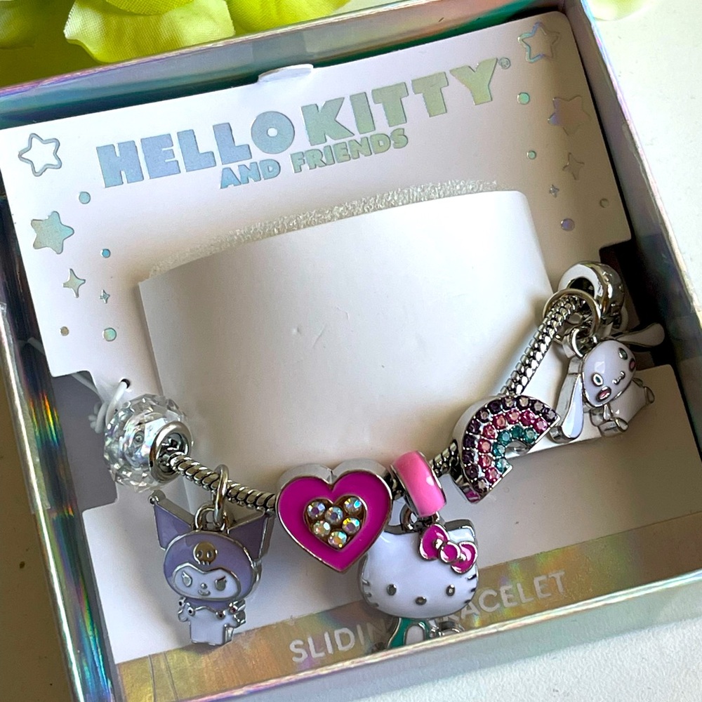 Hello Kitty Pink and Silver Charm Bracelet
